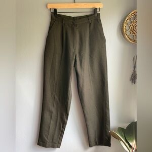 Liz Baker Houndstooth Faux Wool Trousers